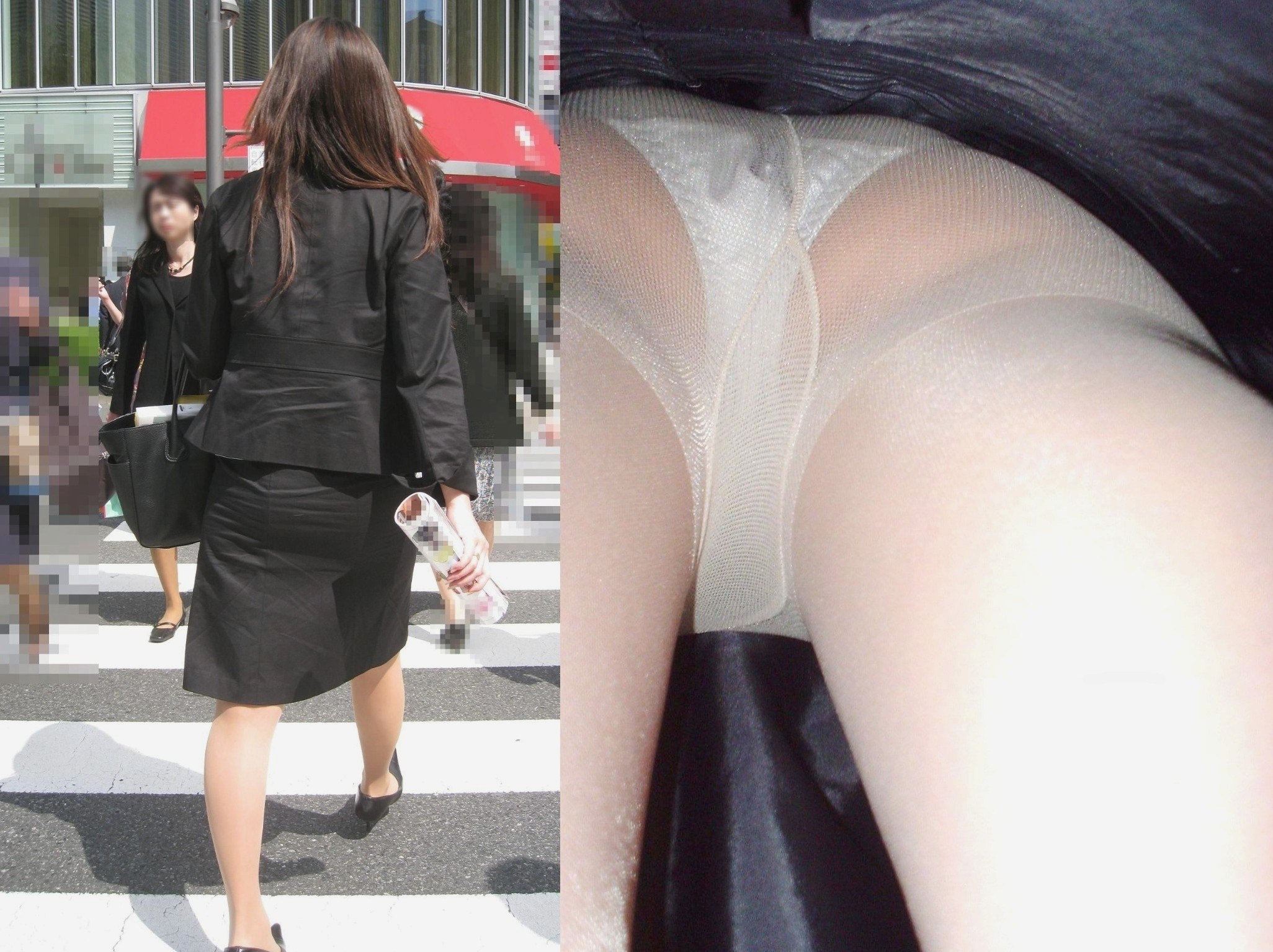 【逆さ撮り】働く素人OLのタイトスカート内を接写撮りwの画像17枚目